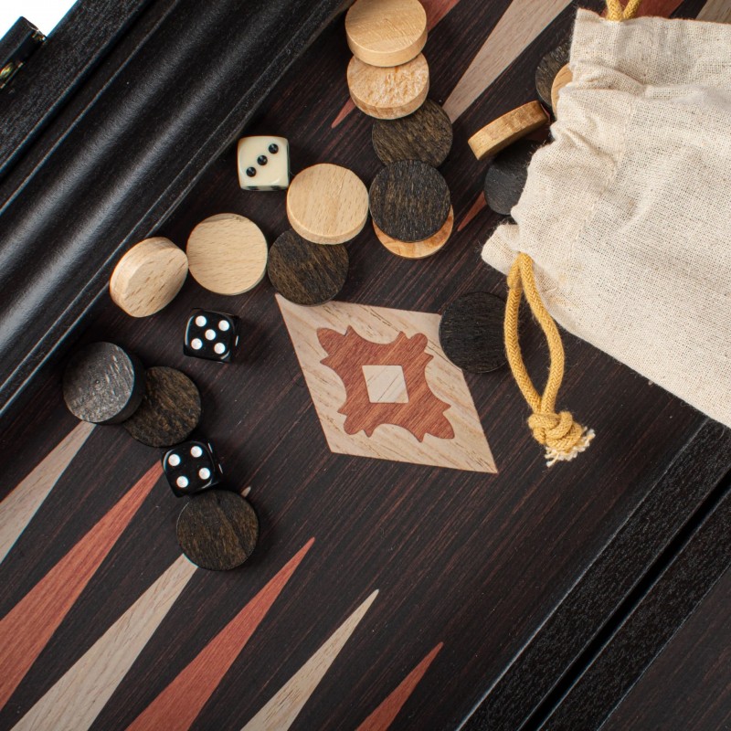 Backgammon set MANOPOULOS Wenge LARGE 48x30 cm
