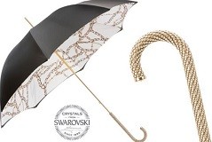 Kišobran Pasotti -Black Umbrella with Chains Printed Interior