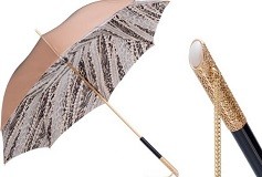 Kišobran Pasotti-Light Gold Pearls Print Umbrella, Double Cloth
