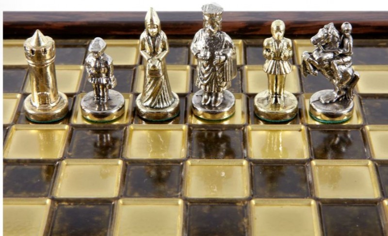 Šah set MANOPOULOS Byzantine Empire Metal Chess set 20cm