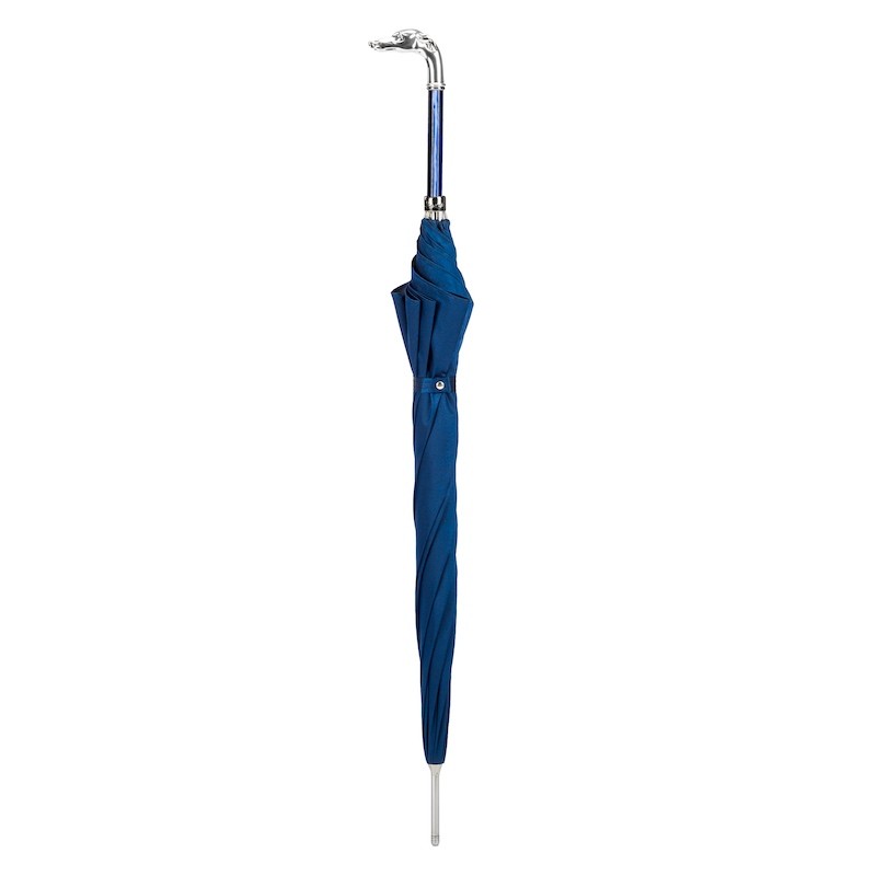 Kišobran Pasotti - Blue Umbrella, Silver Greyhound Handle
