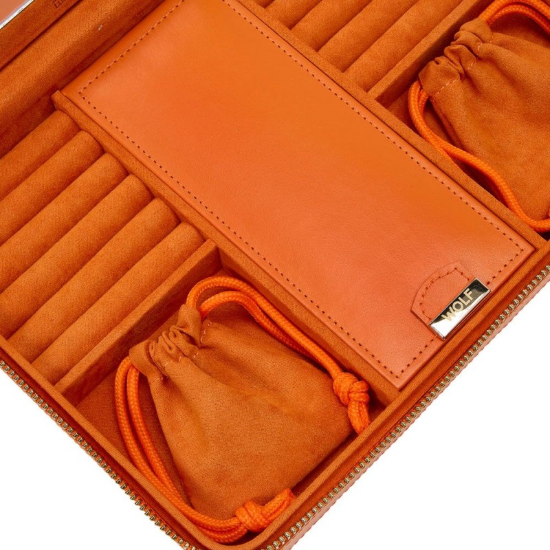 Torbica za nakit WOLF 1834, Maria Large Zip, narančasta