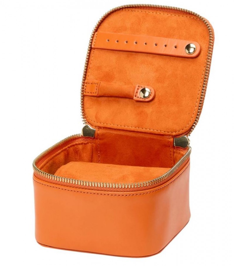 Torbica za nakit WOLF 1834, Maria Zip Jewelry Cube, narančasta