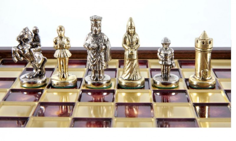 Šah set MANOPOULOS Byzantine Empire Metal Chess set 20cm