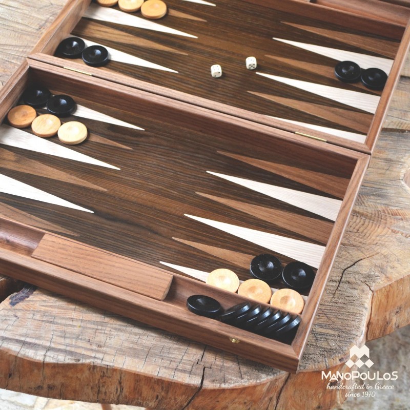 Backgammon set MANOPOULOS Tree Trunk LARGE 48x30 cm