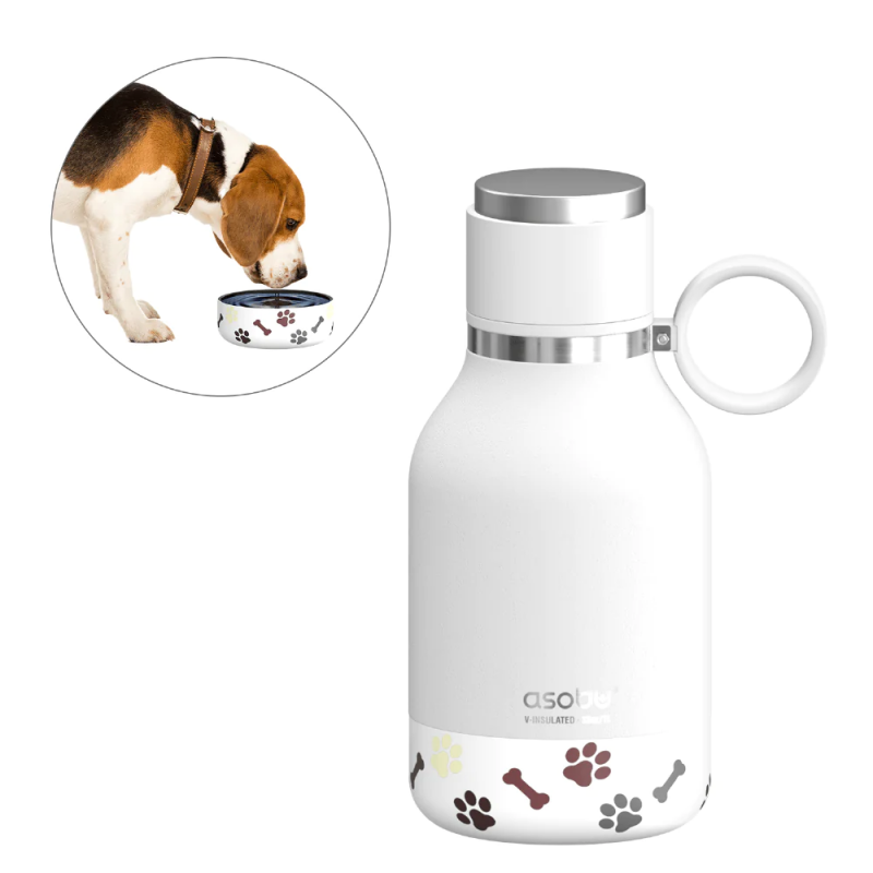 Boca za vodu ASOBU Dog bowl, bijela