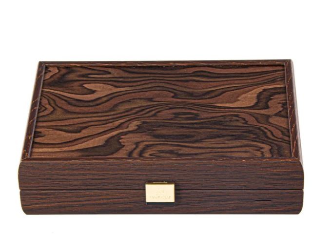 Domino set MANOPOULOS 5,2x2,7x1cm in wooden case with California Walnut 24x17cm