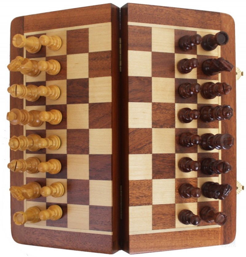 Šah set ITALFAMA Magnetic Folding Wood 40x40 cm