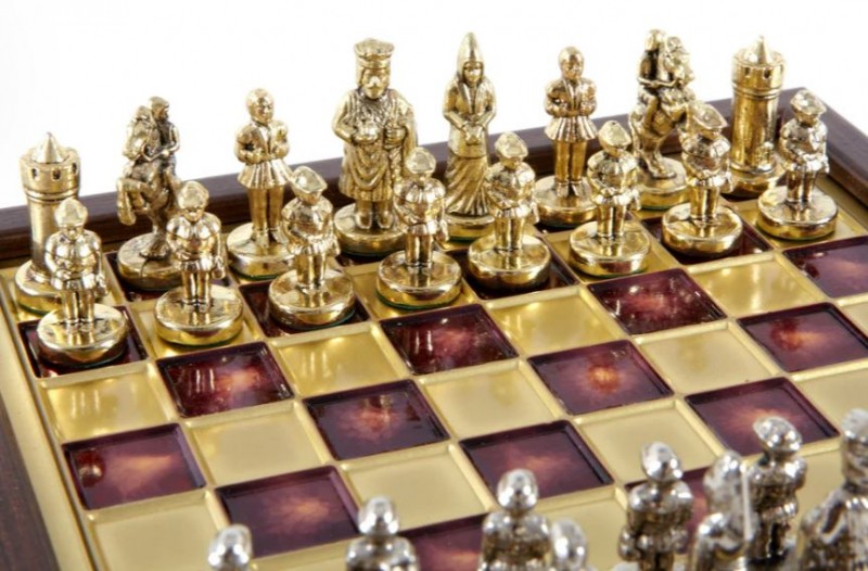 Šah set MANOPOULOS Byzantine Empire Metal Chess set 20cm