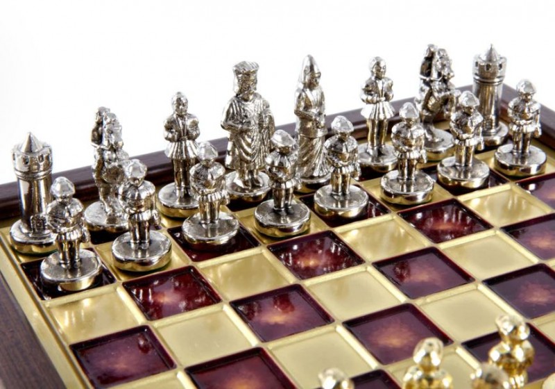Šah set MANOPOULOS Byzantine Empire Metal Chess set 20cm